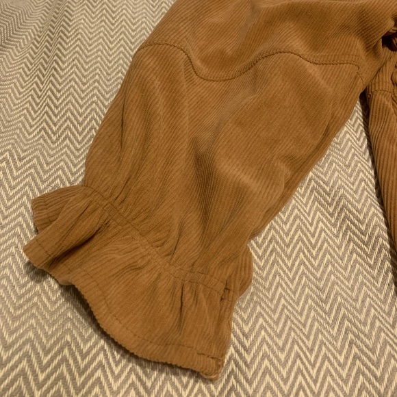 NWT! Umgee cordouroy button front western dress in chestnut brown. Size medium. - Picture 4 of 5